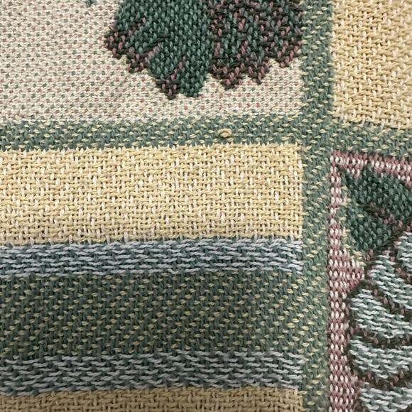 Vtg Tapestry Blanket Vest Floral Fringe Hand Made Boho Cottage Academia Size M-L - Picture 9 of 10